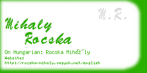 mihaly rocska business card